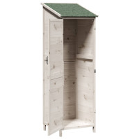 Produktbild för Trädgårdshus Vit 59,5 x 56 x 176,5 cm Konstruerat trä