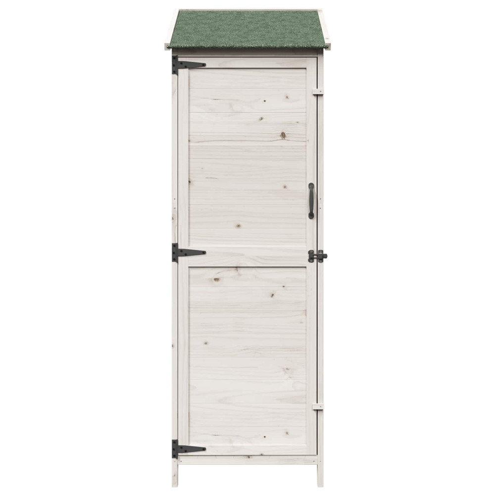 Produktbild för Trädgårdshus Vit 59,5 x 56 x 176,5 cm Konstruerat trä
