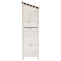 Produktbild för Trädgårdshus Vit 59,5 x 56 x 176,5 cm Konstruerat trä