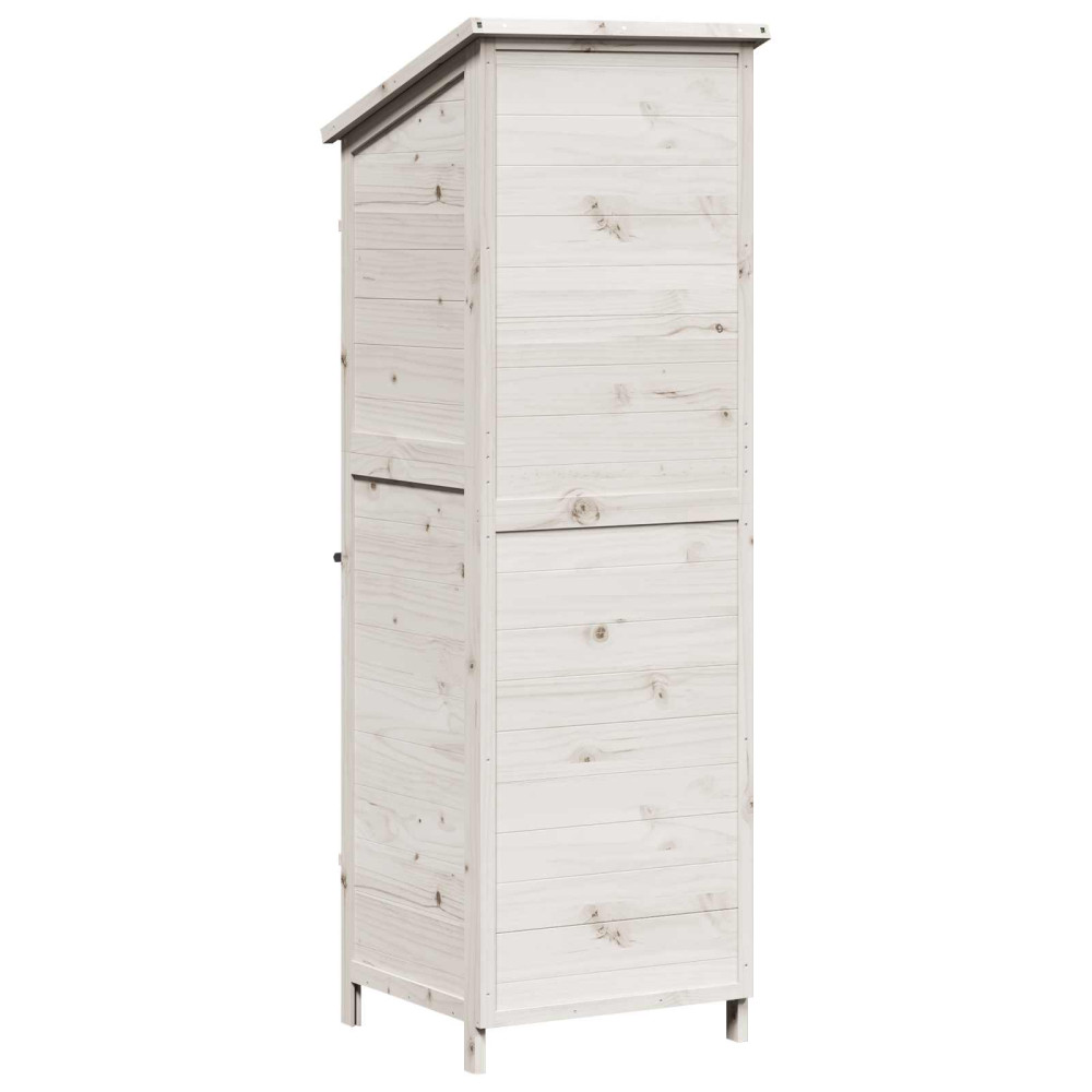 Produktbild för Trädgårdshus Vit 59,5 x 56 x 176,5 cm Konstruerat trä