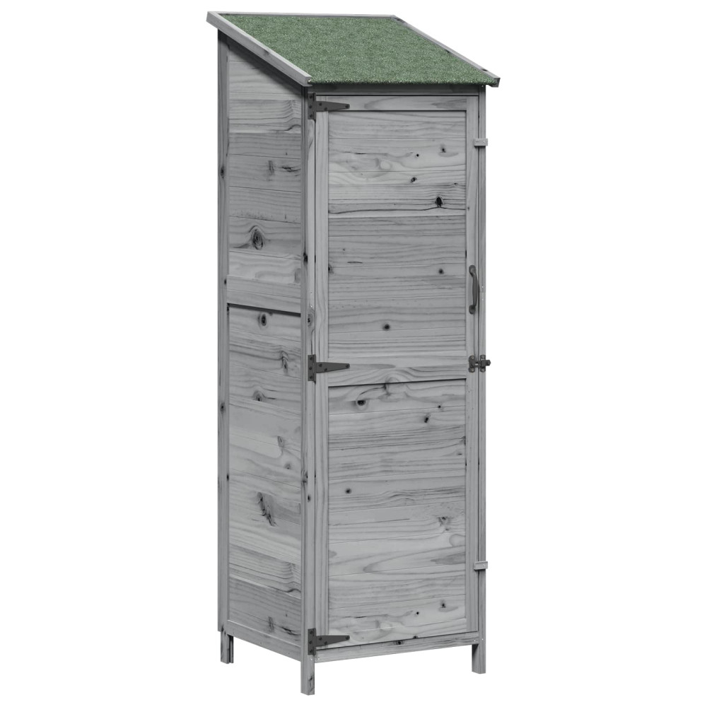Produktbild för Trädgårdshus Grå 59,5 x 56 x 176,5 cm Konstruerat trä