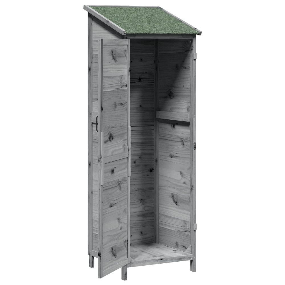 Produktbild för Trädgårdshus Grå 59,5 x 56 x 176,5 cm Konstruerat trä