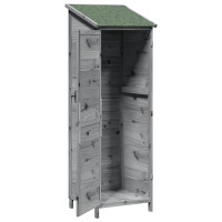 Produktbild för Trädgårdshus Grå 59,5 x 56 x 176,5 cm Konstruerat trä