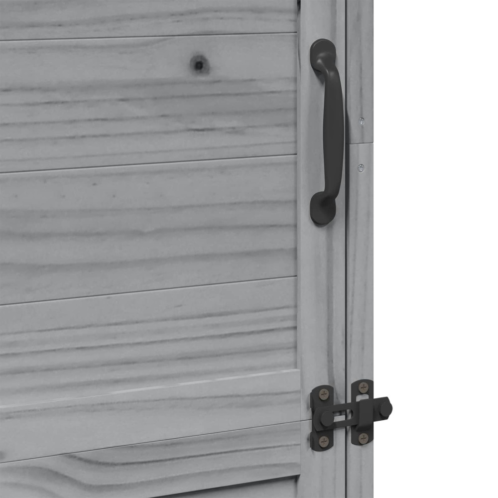 Produktbild för Trädgårdshus Grå 59,5 x 56 x 176,5 cm Konstruerat trä