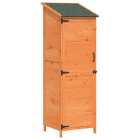 Produktbild för Trädgårdshus med tak Brun 59,5 x 56 x 176,5 cm Massivt Furu