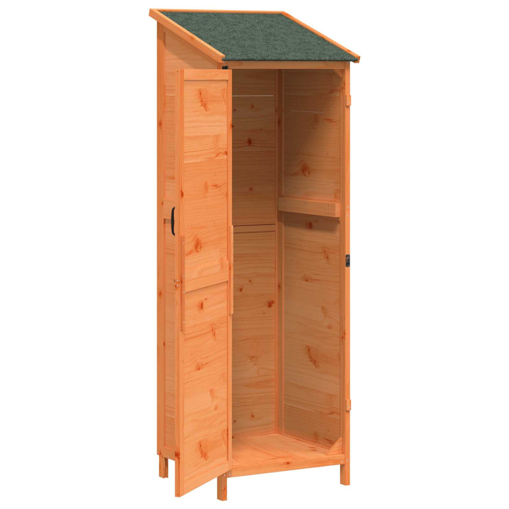 Produktbild för Trädgårdshus med tak Brun 59,5 x 56 x 176,5 cm Massivt Furu