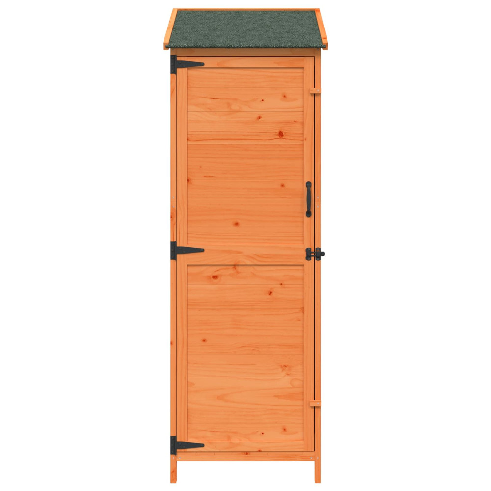 Produktbild för Trädgårdshus med tak Brun 59,5 x 56 x 176,5 cm Massivt Furu