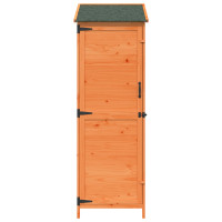 Produktbild för Trädgårdshus med tak Brun 59,5 x 56 x 176,5 cm Massivt Furu