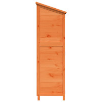 Produktbild för Trädgårdshus med tak Brun 59,5 x 56 x 176,5 cm Massivt Furu