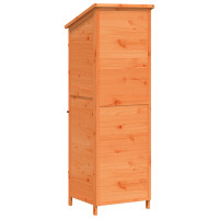 Produktbild för Trädgårdshus med tak Brun 59,5 x 56 x 176,5 cm Massivt Furu