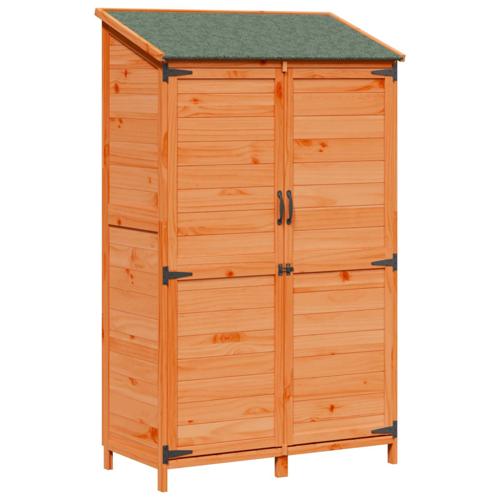 Produktbild för Trädgårdshus med tak Brun 106,5 x 56 x 176 cm Massivt Furu
