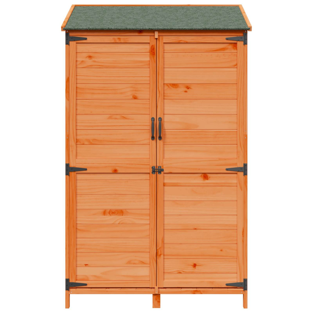 Produktbild för Trädgårdshus med tak Brun 106,5 x 56 x 176 cm Massivt Furu
