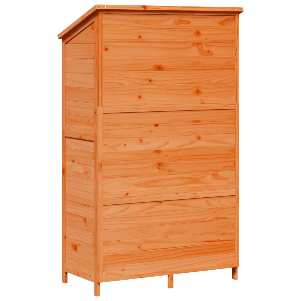 Produktbild för Trädgårdshus med tak Brun 106,5 x 56 x 176 cm Massivt Furu