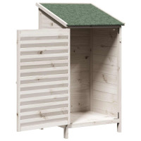 Produktbild för Trädgårdshus med tak Vit 59 x 56 x 113,5 cm Massivt Furu