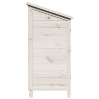Produktbild för Trädgårdshus med tak Vit 59 x 56 x 113,5 cm Massivt Furu
