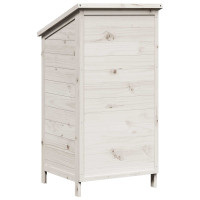 Produktbild för Trädgårdshus med tak Vit 59 x 56 x 113,5 cm Massivt Furu