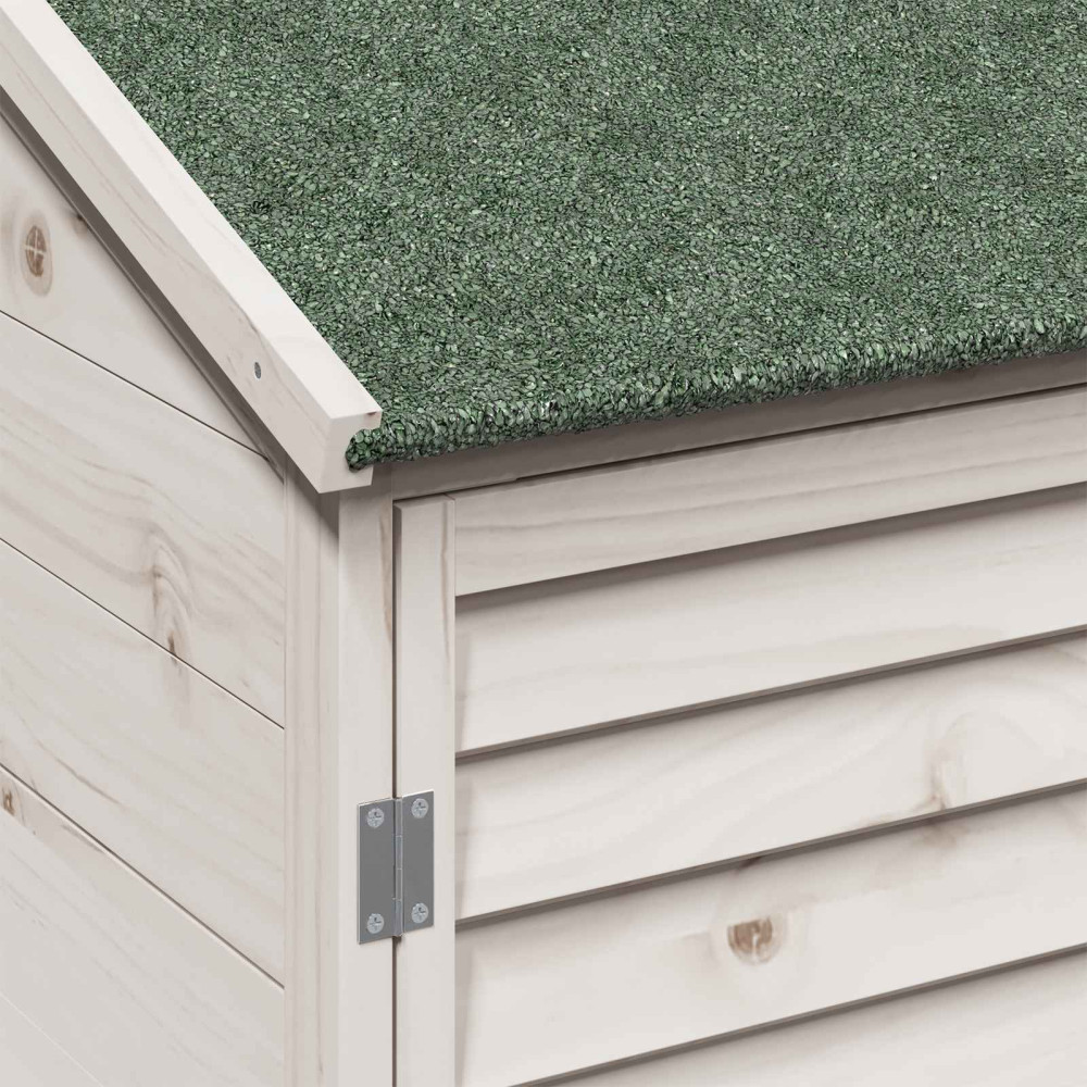 Produktbild för Trädgårdshus med tak Vit 59 x 56 x 113,5 cm Massivt Furu