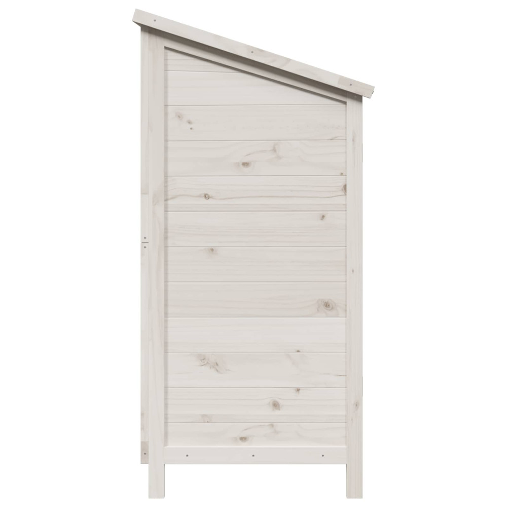 Produktbild för Trädgårdshus med tak Vit 106 x 56 x 113,5 cm Massivt Furu