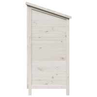 Produktbild för Trädgårdshus med tak Vit 106 x 56 x 113,5 cm Massivt Furu