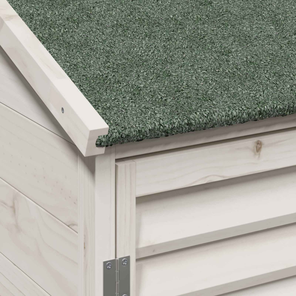 Produktbild för Trädgårdshus med tak Vit 106 x 56 x 113,5 cm Massivt Furu
