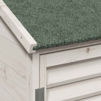 Produktbild för Trädgårdshus med tak Vit 106 x 56 x 113,5 cm Massivt Furu