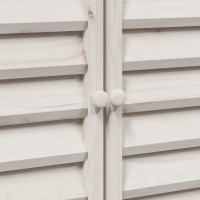 Produktbild för Trädgårdshus med tak Vit 106 x 56 x 113,5 cm Massivt Furu
