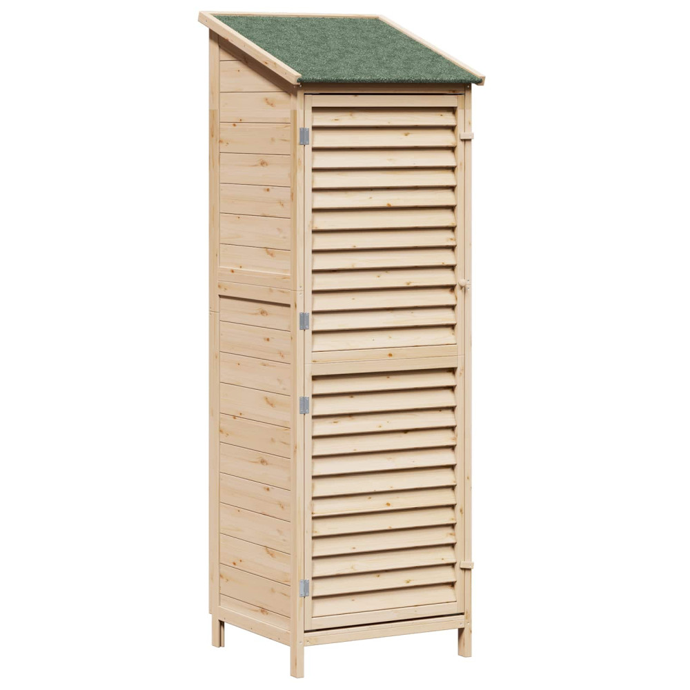 Produktbild för Trädgårdshus med tak Naturlig 59 x 56 x 176 cm Massivt Furu