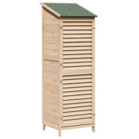 Produktbild för Trädgårdshus med tak Naturlig 59 x 56 x 176 cm Massivt Furu
