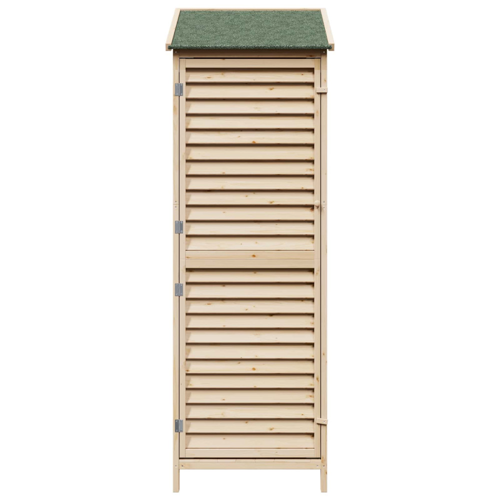 Produktbild för Trädgårdshus med tak Naturlig 59 x 56 x 176 cm Massivt Furu