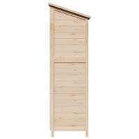 Produktbild för Trädgårdshus med tak Naturlig 59 x 56 x 176 cm Massivt Furu