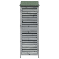 Produktbild för Trädgårdshus med tak Grå 59 x 56 x 176 cm Massivt Furu