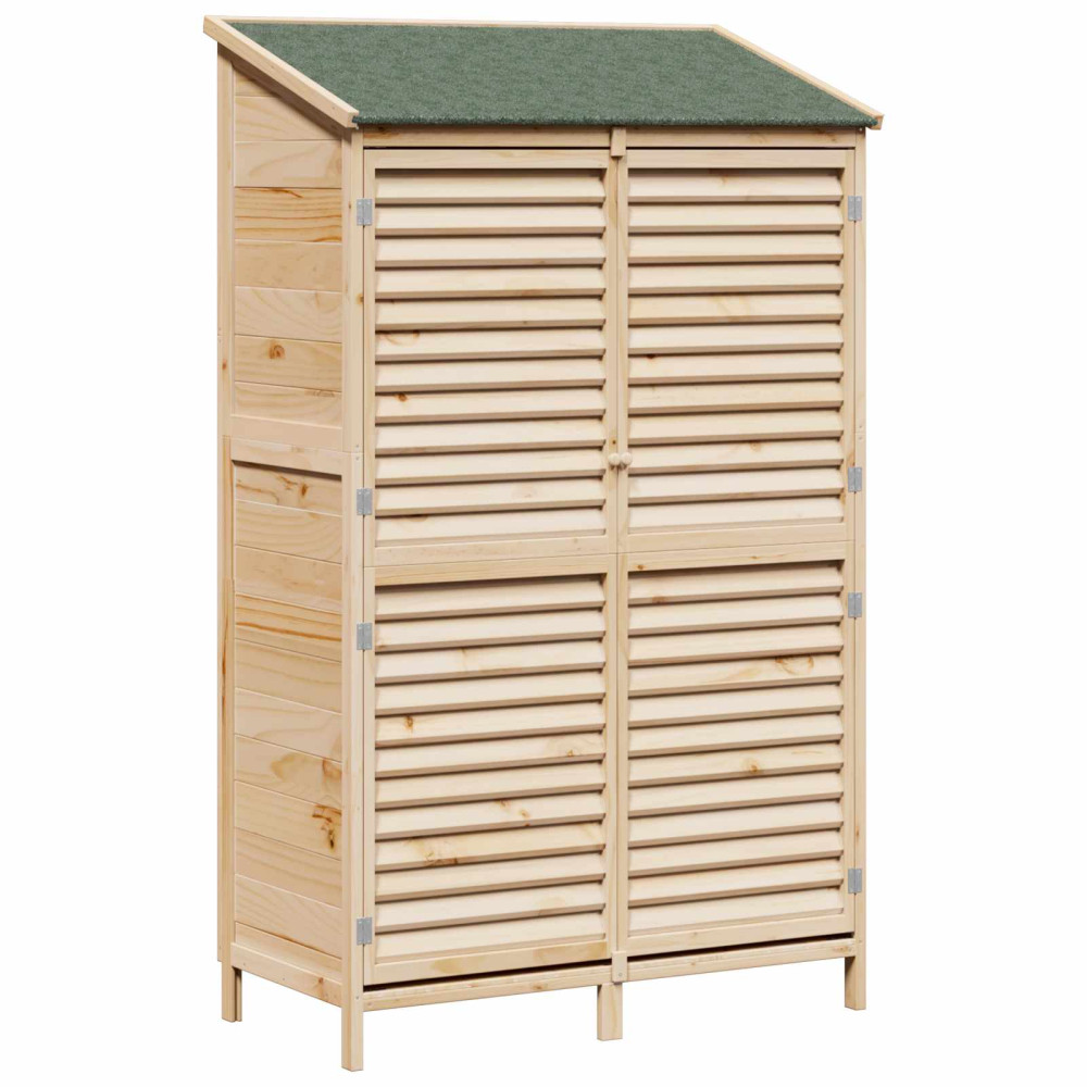 Produktbild för Trädgårdshus med tak Naturlig 106 x 56 x 176,5 cm Massivt Furu