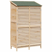 Produktbild för Trädgårdshus med tak Naturlig 106 x 56 x 176,5 cm Massivt Furu