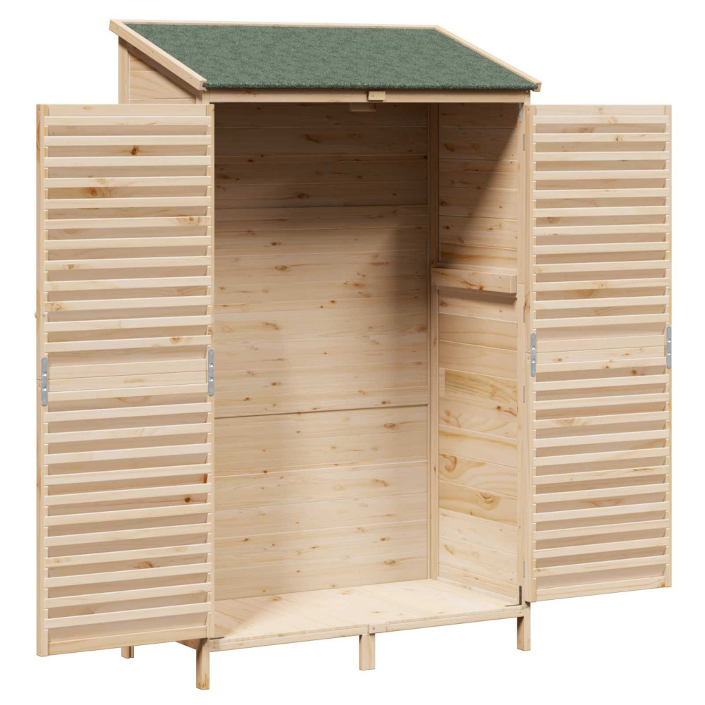 Produktbild för Trädgårdshus med tak Naturlig 106 x 56 x 176,5 cm Massivt Furu