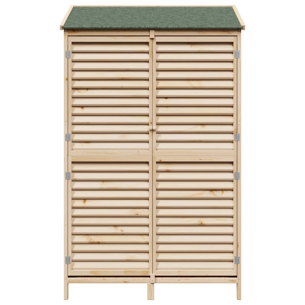 Produktbild för Trädgårdshus med tak Naturlig 106 x 56 x 176,5 cm Massivt Furu