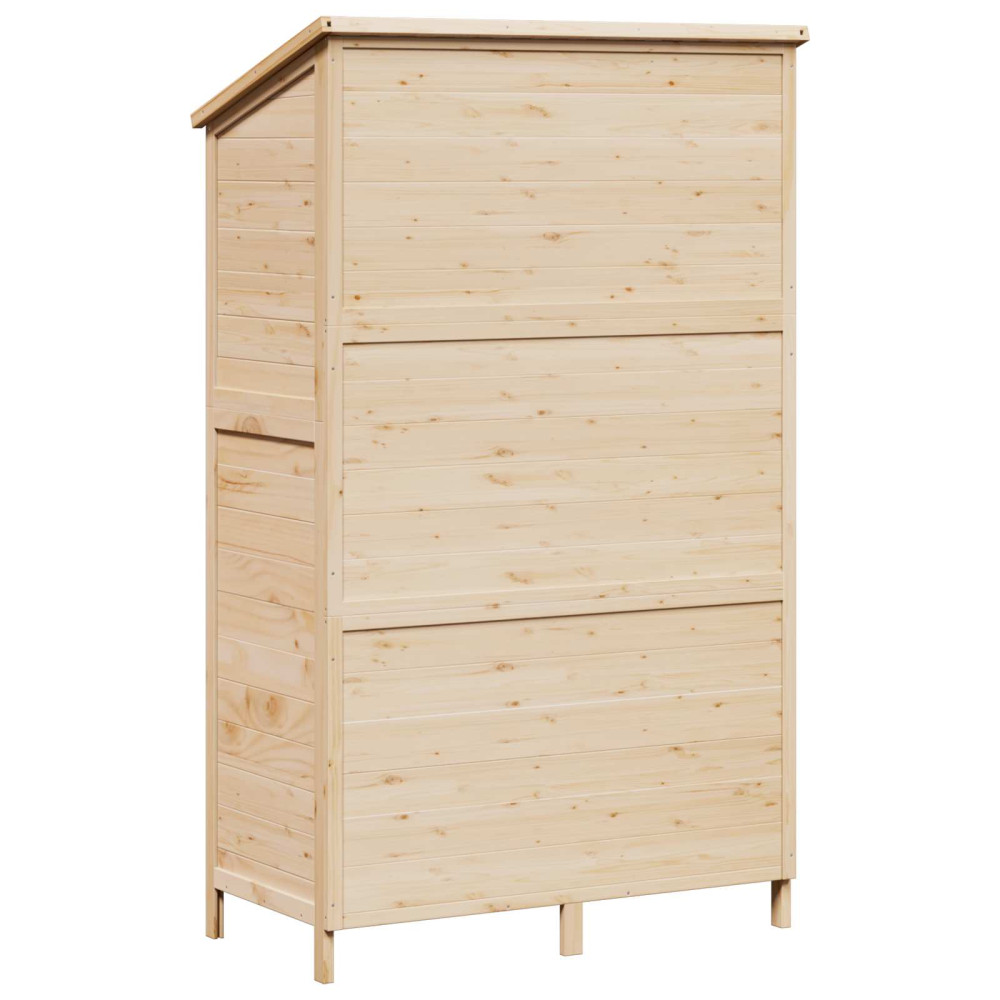 Produktbild för Trädgårdshus med tak Naturlig 106 x 56 x 176,5 cm Massivt Furu