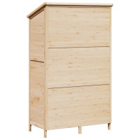 Produktbild för Trädgårdshus med tak Naturlig 106 x 56 x 176,5 cm Massivt Furu