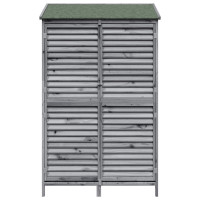 Produktbild för Trädgårdshus med tak Grå 106 x 56 x 176,5 cm Massivt Furu