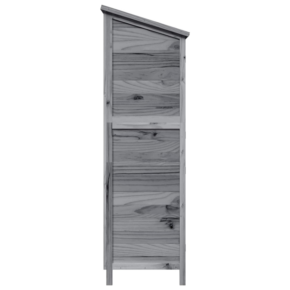 Produktbild för Trädgårdshus med tak Grå 106 x 56 x 176,5 cm Massivt Furu