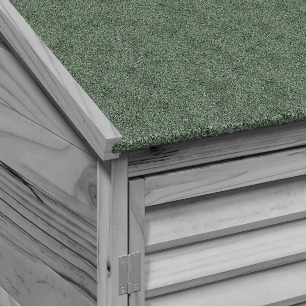 Produktbild för Trädgårdshus med tak Grå 106 x 56 x 176,5 cm Massivt Furu