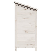 Produktbild för Trädgårdshus med tak Vit 59,5 x 56 x 113,5 cm Massivt Furu
