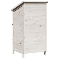 Produktbild för Trädgårdshus med tak Vit 59,5 x 56 x 113,5 cm Massivt Furu