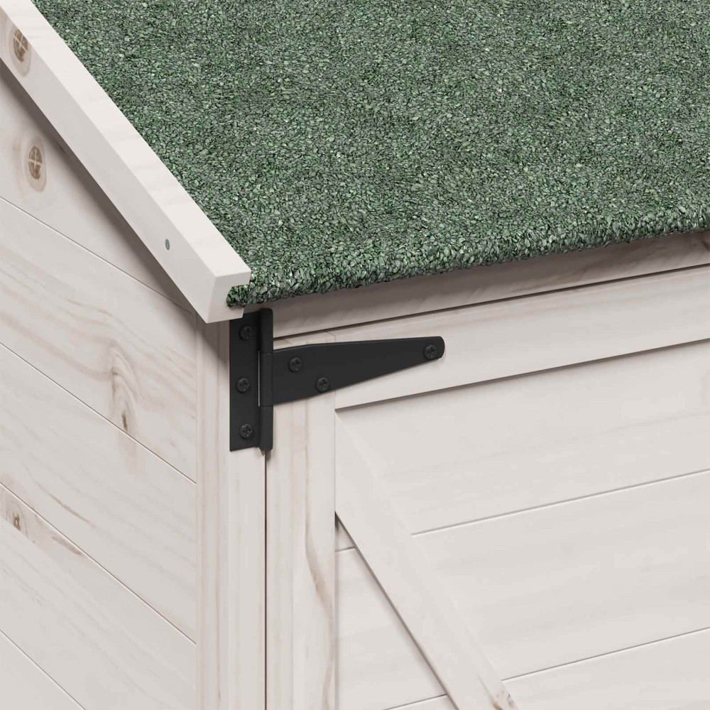 Produktbild för Trädgårdshus med tak Vit 59,5 x 56 x 113,5 cm Massivt Furu