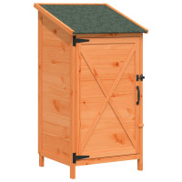 Produktbild för Trädgårdshus med tak Brun 59,5 x 56 x 113,5 cm Massivt Furu