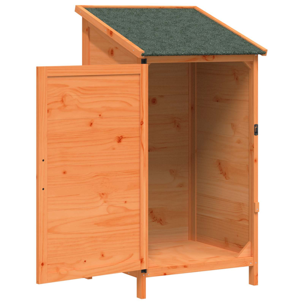 Produktbild för Trädgårdshus med tak Brun 59,5 x 56 x 113,5 cm Massivt Furu