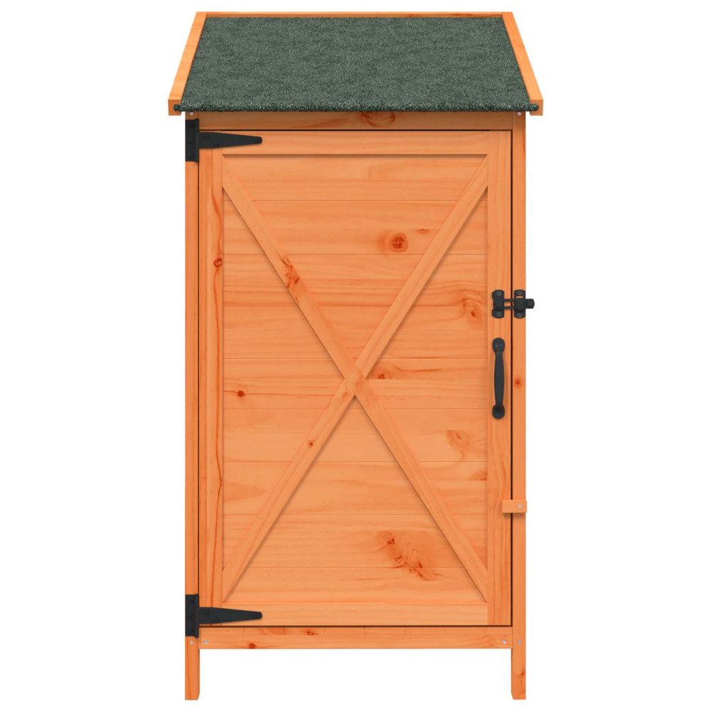 Produktbild för Trädgårdshus med tak Brun 59,5 x 56 x 113,5 cm Massivt Furu