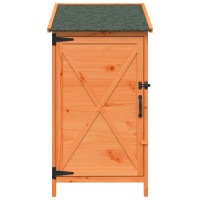 Produktbild för Trädgårdshus med tak Brun 59,5 x 56 x 113,5 cm Massivt Furu