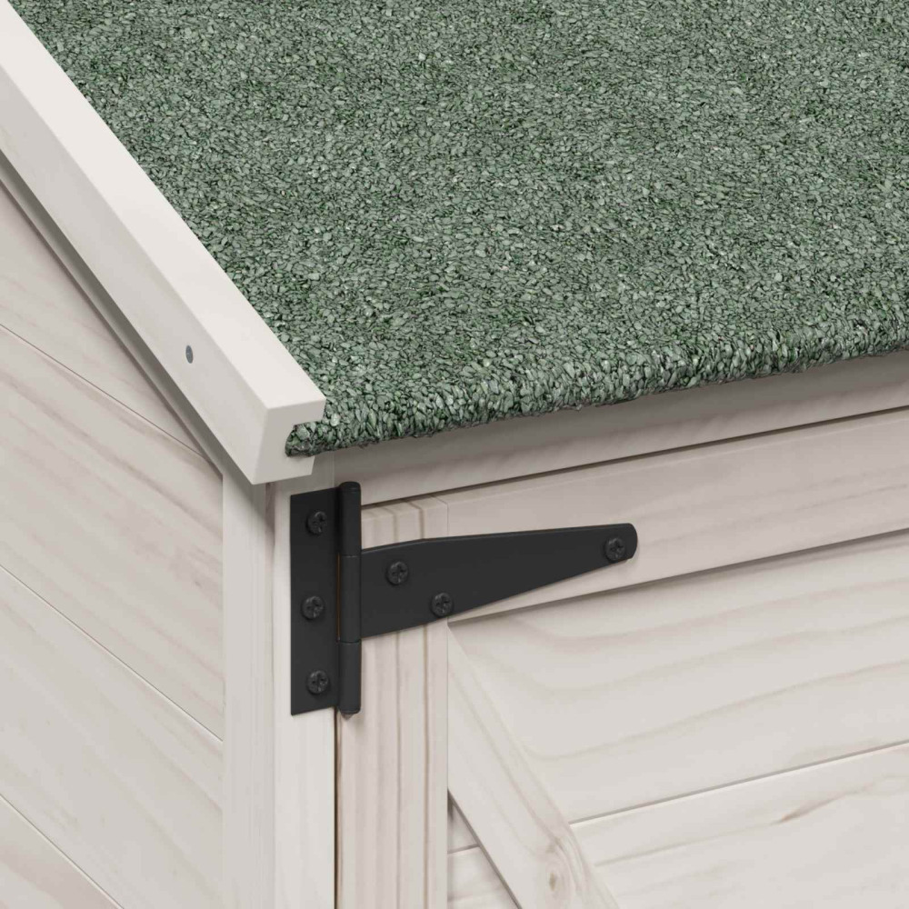 Produktbild för Trädgårdshus med tak Vit 106 x 56 x 113,5 cm Massivt Furu