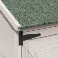 Produktbild för Trädgårdshus med tak Vit 106 x 56 x 113,5 cm Massivt Furu