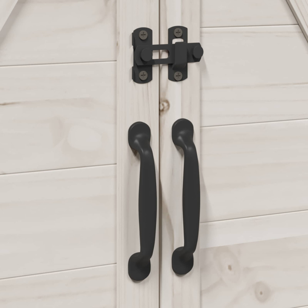 Produktbild för Trädgårdshus med tak Vit 106 x 56 x 113,5 cm Massivt Furu